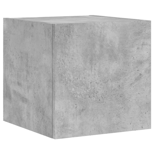 Móvel de parede p TV - Armário de TV c luzes LED 30,5x35x30 cm cinza cimento
