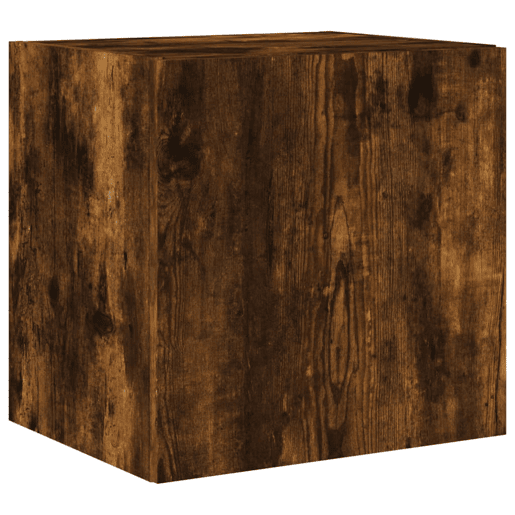 Móvel de parede p TV - Armário de TV c luzes LED 40,5x35x40cm carvalho fumado