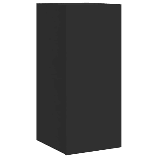 Móvel de parede para TV - Armário de TV com luzes LED 30,5x35x70 cm preto