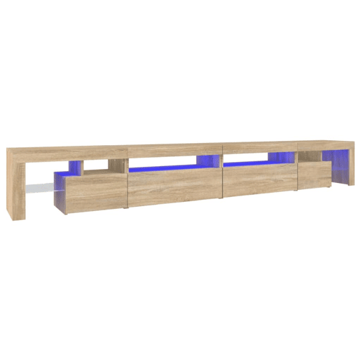 Móvel de TV - Modulo de TV - Armário de TV com luzes LED 290x36,5x40 cm carvalho sonoma