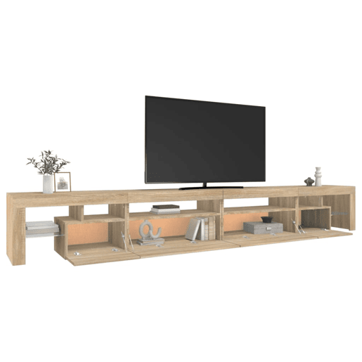 Móvel de TV - Modulo de TV - Armário de TV com luzes LED 290x36,5x40 cm carvalho sonoma