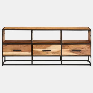 Móvel de TV - Modulo de TV - Armário de TV 110x30x45 cm madeira de acácia maciça