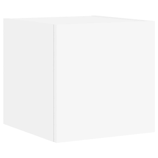 Móvel de parede para TV - Armário de TV com luzes LED 30,5x35x30 cm branco