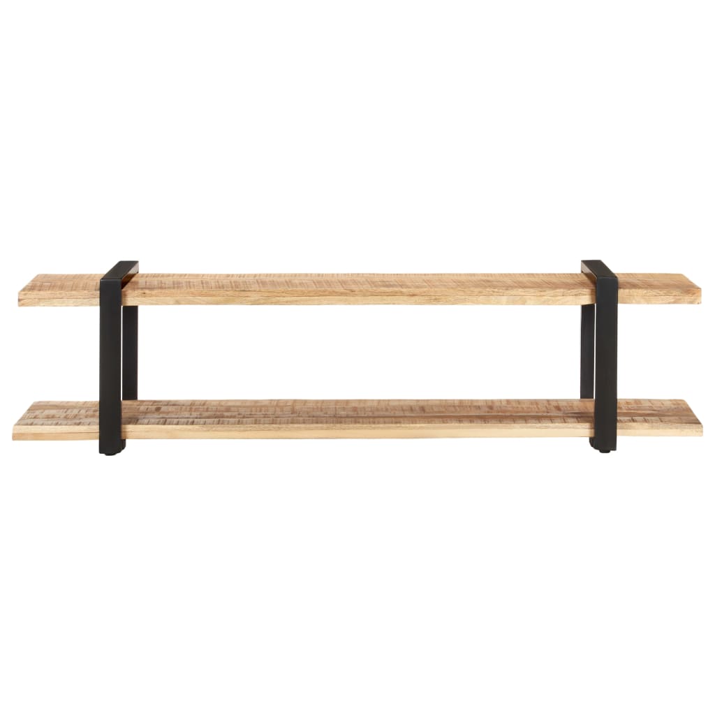 mueble tv - mesa de tv de madera maciza de mango rugosa 160x40x40 cm
