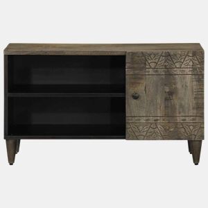 Móvel TV - Modulo de TV - Armário de TV cinzento claro 80x31,5x46 cm madeira mangueira maciça