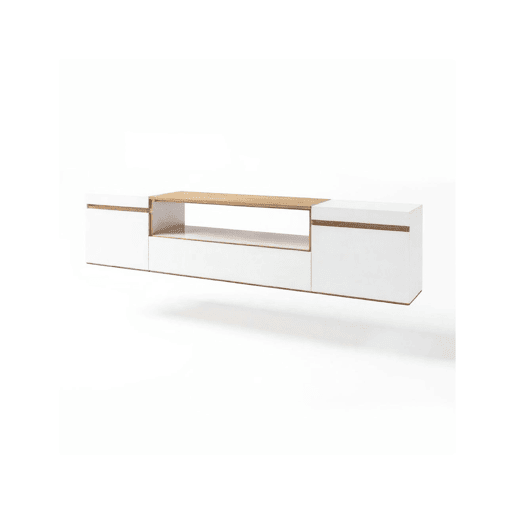 Móvel TV de parede Kavos Blanco - Roble Nude 203 x 45 x 34,6 cm