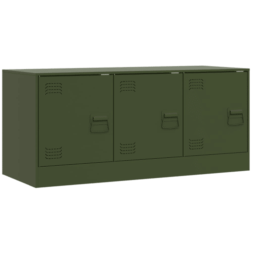Móvel de TV - Modulo de TV - Armário de TV 99x39x44 aço verde azeitona