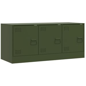 Móvel de TV - Modulo de TV - Armário de TV 99x39x44 aço verde azeitona