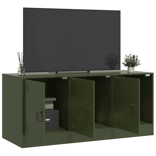 Móvel de TV - Modulo de TV - Armário de TV 99x39x44 aço verde azeitona