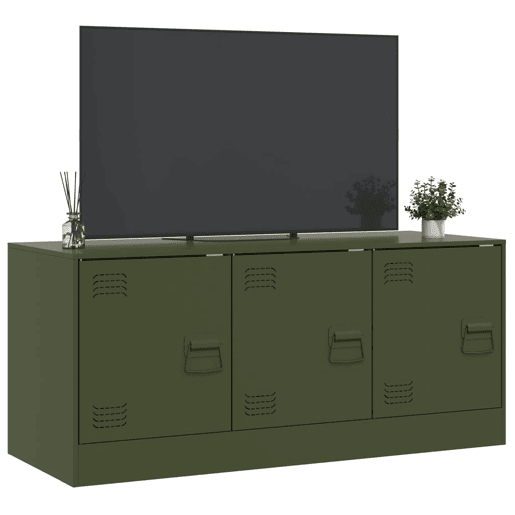 Móvel de TV - Modulo de TV - Armário de TV 99x39x44 aço verde azeitona