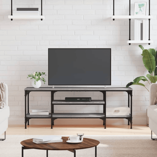 Móvel TV - Modulo de TV - Armário de TV 121x35x45cm derivados de madeiraferro cinzento sonoma