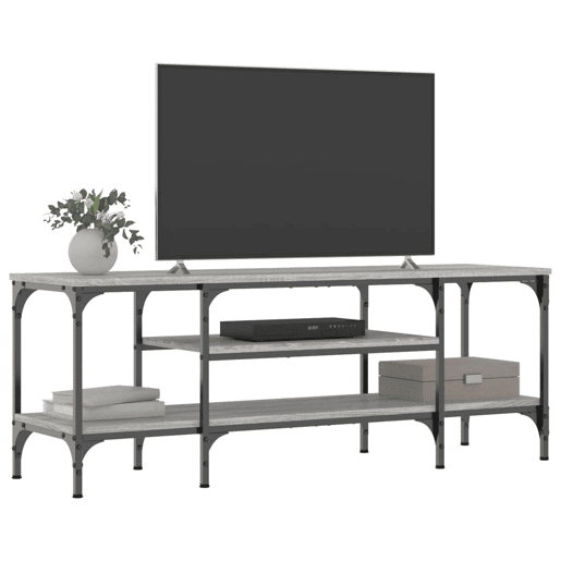 Móvel TV - Modulo de TV - Armário de TV 121x35x45cm derivados de madeiraferro cinzento sonoma