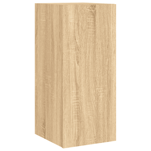 Móvel de parede p TV - Armário de TV c luzes LED 30,5x35x70cm carvalho sonoma