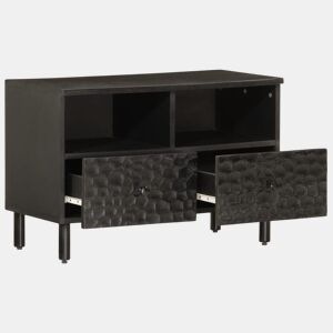 Móvel de TV - Modulo de TV - Armário de TV 70x33x46 cm madeira de mangueira maciça preto