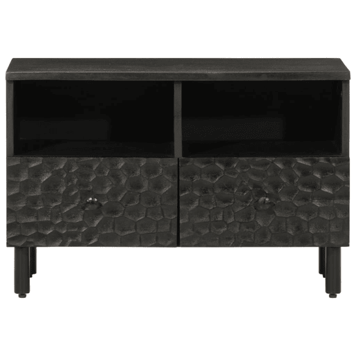 Móvel de TV - Modulo de TV - Armário de TV 70x33x46 cm madeira de mangueira maciça preto