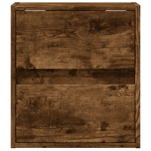Móvel de parede p TV - Armário de TV c luzes LED 41x31x45 cm carvalho fumado
