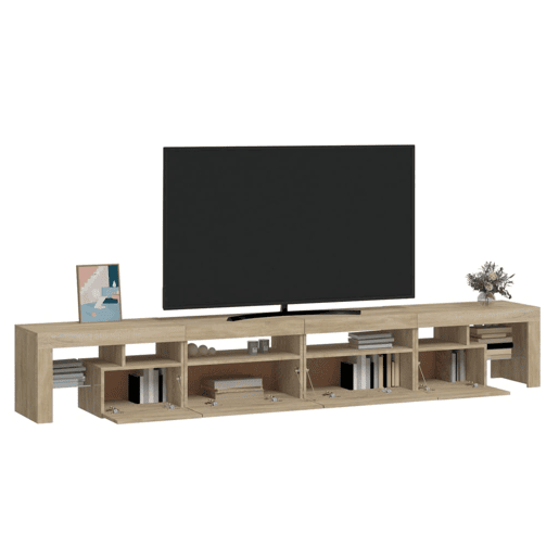 Móvel de TV - Modulo de TV - Armário de TV com luzes LED 260x36,5x40 cm carvalho sonoma