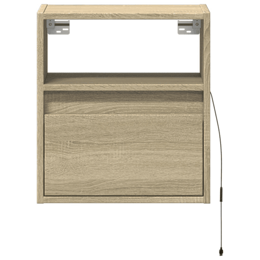 Móvel de parede p TV - Armário de TV c luzes LED 41x31x45 cm carvalho sonoma