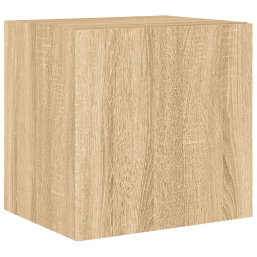Móvel de parede p TV - Armário de TV c luzes LED 40,5x35x40cm carvalho sonoma