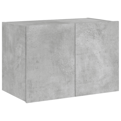 Móvel de parede p TV - Armário de TV c luzes LED 60x35x41 cm cinza cimento