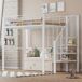 Cama alta para niños 145x251 Cama alta para niños 145x251 Blanco