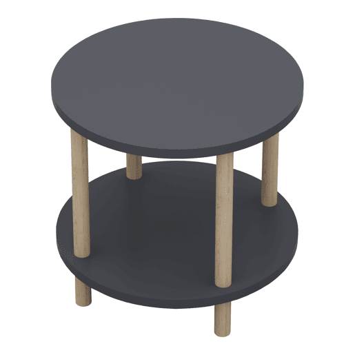 Mesa de apoio Ves 49xØ42 cm cinzento en.casa