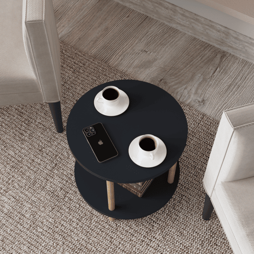 Mesa de apoio Ves 49xØ42 cm cinzento en.casa