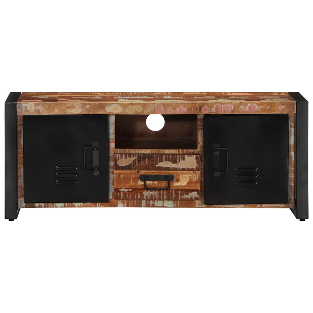 Mueble tv - mesa de tv madera maciza reciclada 100x30x40 cm
