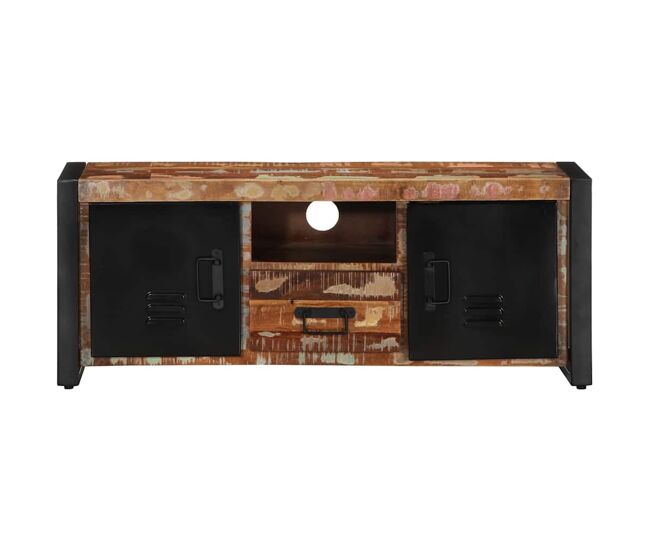 Mueble tv - mesa de tv madera maciza reciclada 100x30x40 cm