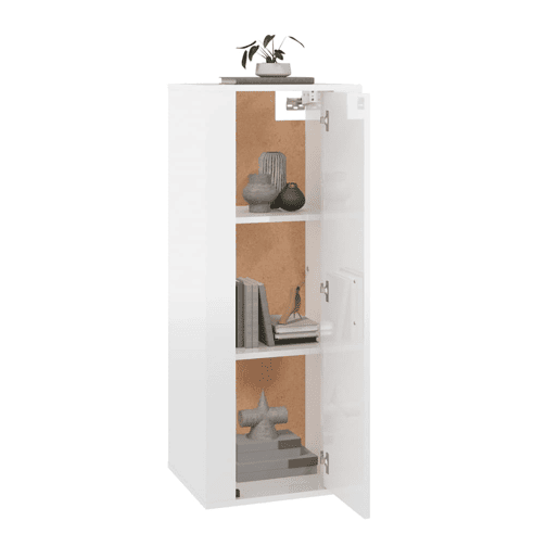 Móvel de TV - Modulo de TV - Armário de TV de parede 40x34,5x100 cm branco brilhante