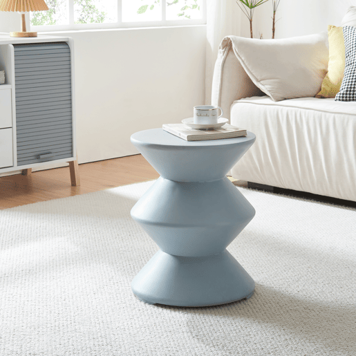 Mesa de apoio Kyppeslo 47xØ37 cm azul claro en.casa