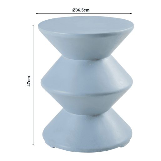 Mesa de apoio Kyppeslo 47xØ37 cm azul claro en.casa