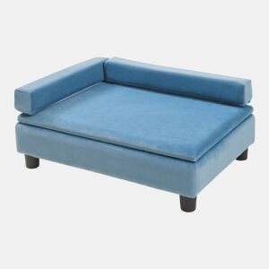 Cama para cães e gatos Salkonssad com compartimento de arrumação 60x45x24 cm Azul en.casa