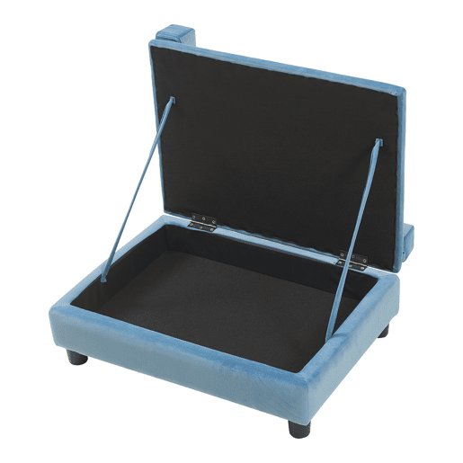 Cama para cães e gatos Salkonssad com compartimento de arrumação 60x45x24 cm Azul en.casa