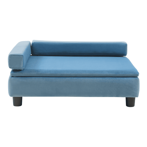 Cama para cães e gatos Salkonssad com compartimento de arrumação 60x45x24 cm Azul en.casa