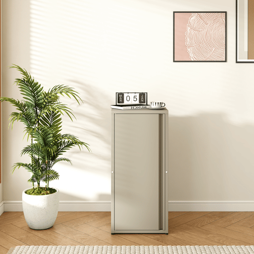 Armário metálico Burlöv aço 88 x 40 x 35 cm Cor camel en.casa