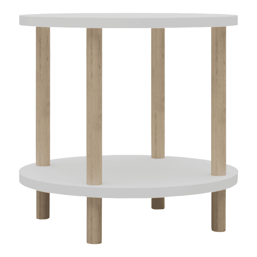 Mesa de apoio Ves 49xØ42 cm branco en.casa