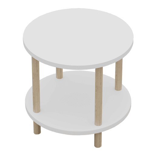 Mesa de apoio Ves 49xØ42 cm branco en.casa