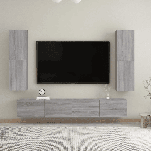 Móvel para TV - Móvel de TV - Armário de TV de parede 30,5x30x110 cm cinzento sonoma