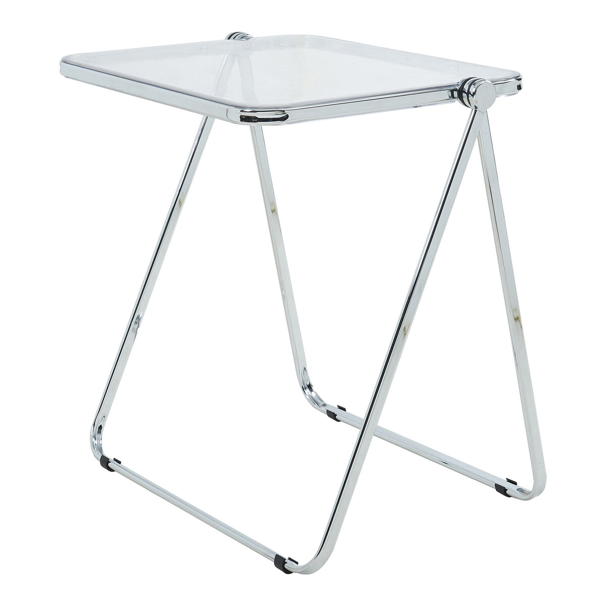 Mesa auxiliar plegable alerhavn 70x49x68 cm - transparente [en.casa]