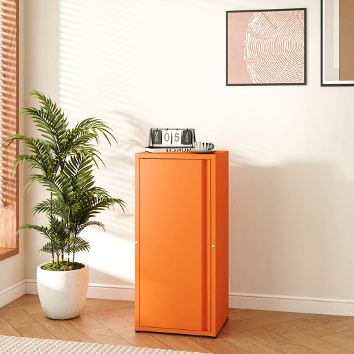 Armário metálico Burlöv aço 88 x 40 x 35 cm Laranja en.casa Armário metálico Burlöv aço 88 x 40 x 35 cm Laranja en.casa
