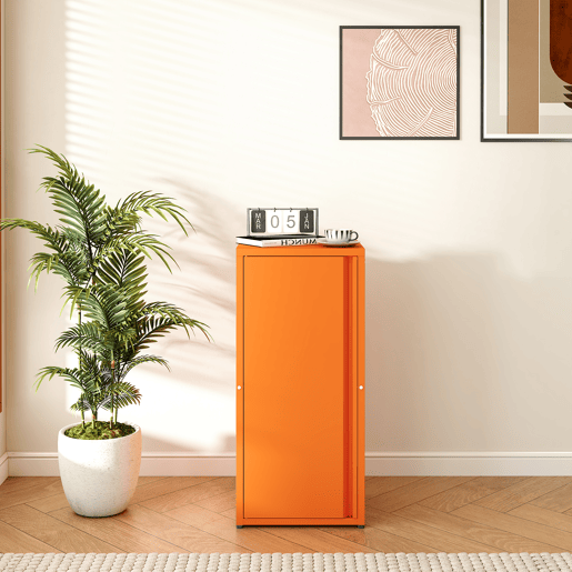 Armário metálico Burlöv aço 88 x 40 x 35 cm Laranja en.casa Armário metálico Burlöv aço 88 x 40 x 35 cm Laranja en.casa