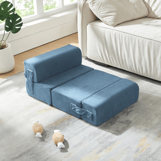 Escada  Cama para animais de estimação Joelerhatra 4 peças 45x50x45 cm Cordão Azul en.casa