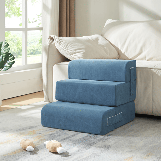 Escada  Cama para animais de estimação Joelerhatra 4 peças 45x50x45 cm Cordão Azul en.casa