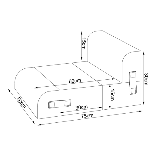 Escada  Cama para animais de estimação Joelerhatra 4 peças 45x50x45 cm Cordão Azul en.casa