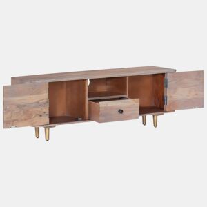 Móvel de TV - Modulo de TV - Armário de TV 118x30x40 cm madeira de acácia maciça