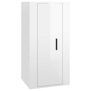 Móvel de TV - Modulo de TV - Armário de TV de parede 40x34,5x80 cm branco brilhante
