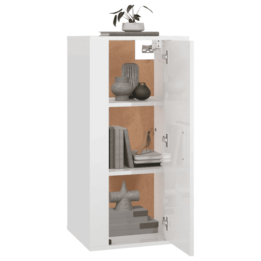 Móvel de TV - Modulo de TV - Armário de TV de parede 40x34,5x80 cm branco brilhante