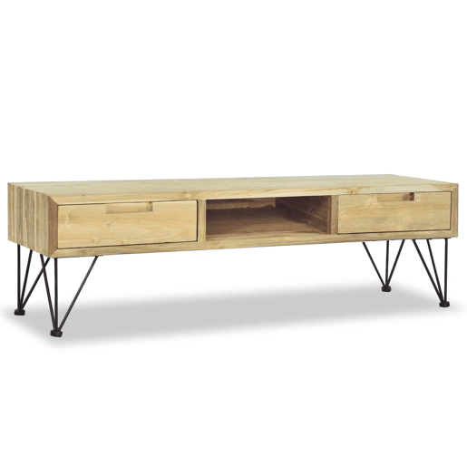Móvel de TV - Modulo de TV - Armário de TV 120x35x35 cm teca maciça