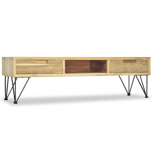 Móvel de TV - Modulo de TV - Armário de TV 120x35x35 cm teca maciça